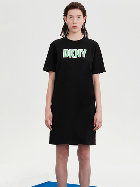 DKNY唐可娜儿女装品牌2022夏季日系休闲快时尚连衣裙