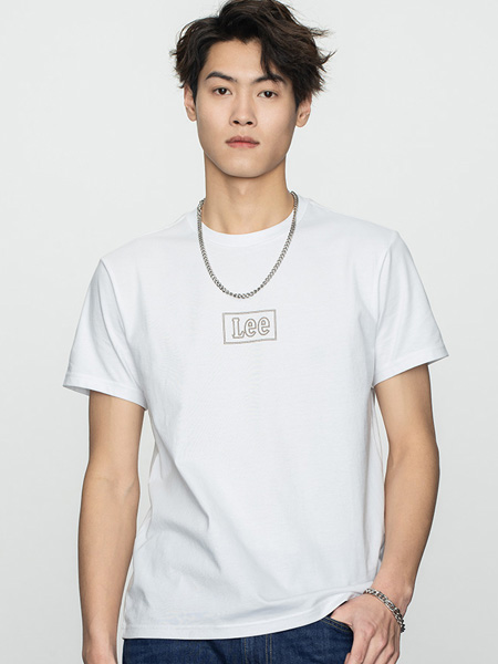 Lee休闲品牌2022夏季小清新薄款字母T恤