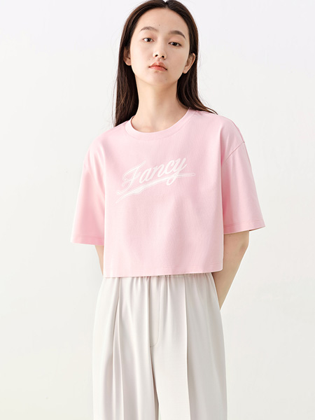 Orange Desire女装品牌2022夏季宽松短款字母T恤