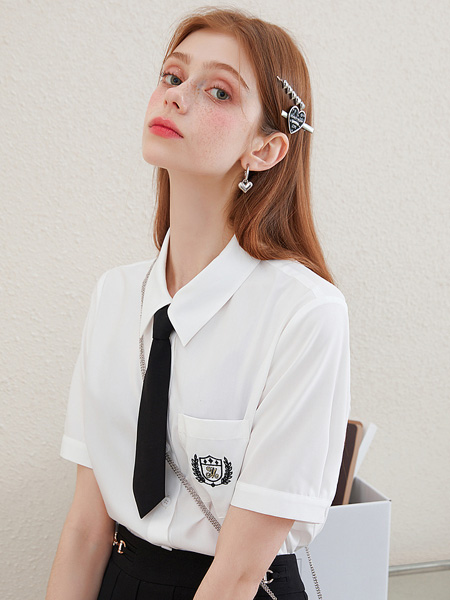 卡贝奈尔女装品牌2022夏季薄款学院风气质衬衫