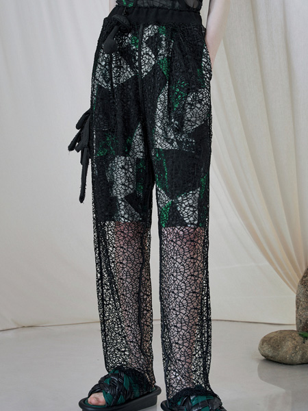 日着女装品牌2022夏季艺术感小众设计感长裤