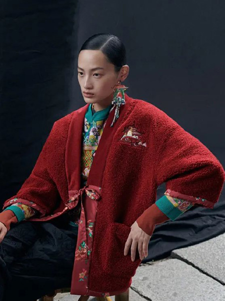 渔女装品牌2022秋冬中国风古风厚实外套