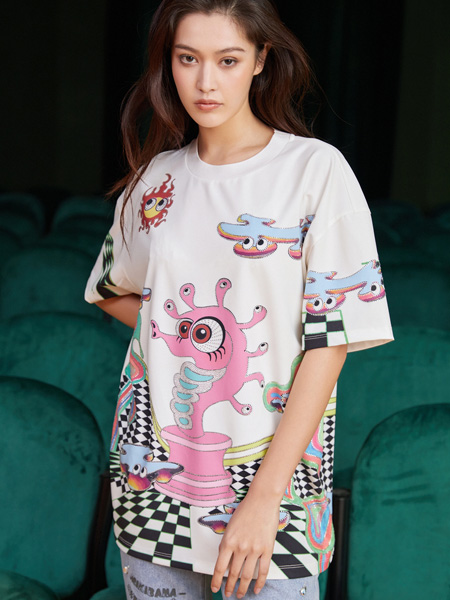 米可芭娜女装品牌2022夏季个性潮流街头风T恤