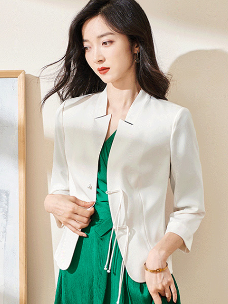 米思阳女装品牌2022夏季韩版收腰气质西装