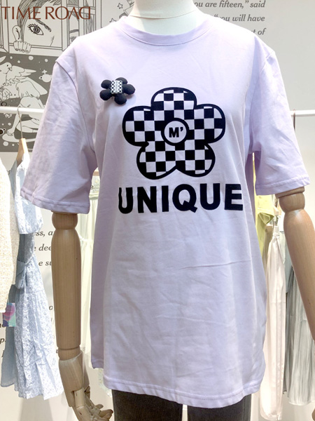 汤米诺女装品牌2022夏季可爱俏皮棋盘格T恤