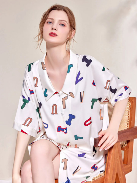 珍妮芬內衣品牌2022夏季圖案文藝甜美簡約家居服