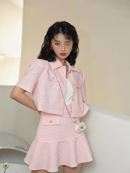 苏柒女装品牌2022夏季欧美小香风可爱甜美气质款套装