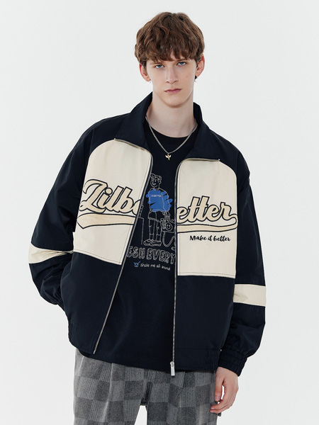 LilBetter男装品牌2022秋季运动风字母短款外套