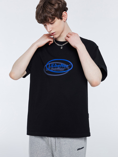 LilBetter男装品牌2022夏季字母潮流帅气T恤