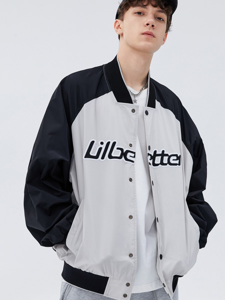 LilBetter男装品牌2022秋季韩版学院风字母外套