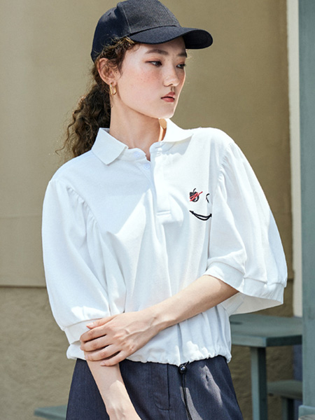 果酱公主女装品牌2022春夏刺绣中国国风商务通勤衬衫