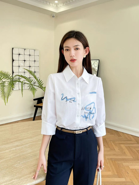F.SHINE女装品牌2022秋季小清新时尚百搭衬衫