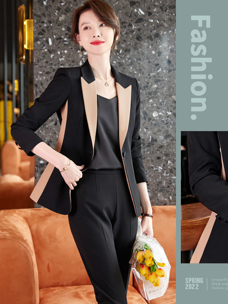 蒂可伊女装品牌2022春夏设计感法式商务西装外套
