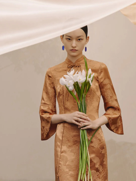 艺术空间T-YSKJ女装品牌2022春夏中国风优雅成熟气质款连衣裙