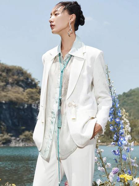 香影女裝品牌2022夏季中國風復古文藝氣質款外套