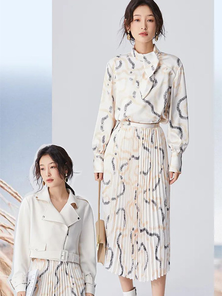 朗黛国际女装品牌2022秋冬线条感时尚套装
