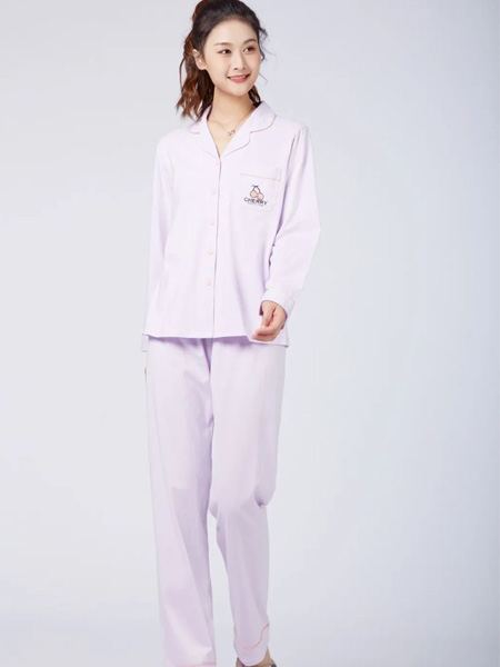 女人100内衣品牌紫色优雅时尚睡衣套装