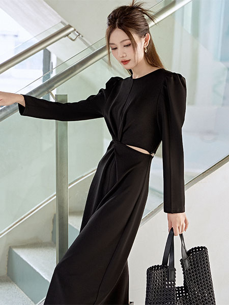 MIYU女装品牌2023秋季韩版优雅连衣裙