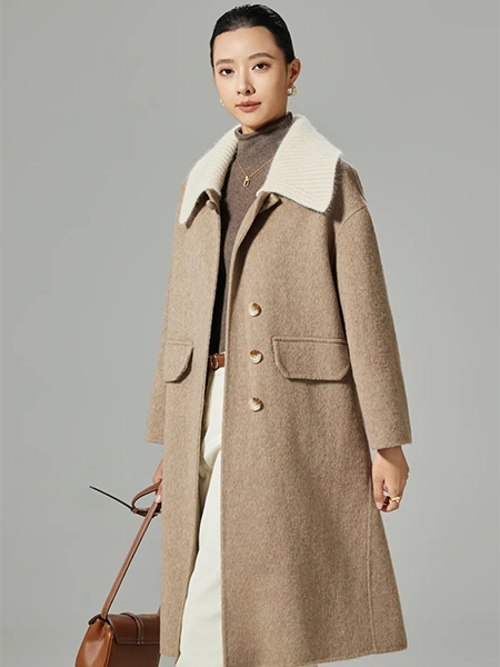 布芮祺女装品牌2023秋冬优雅复古风长款外套