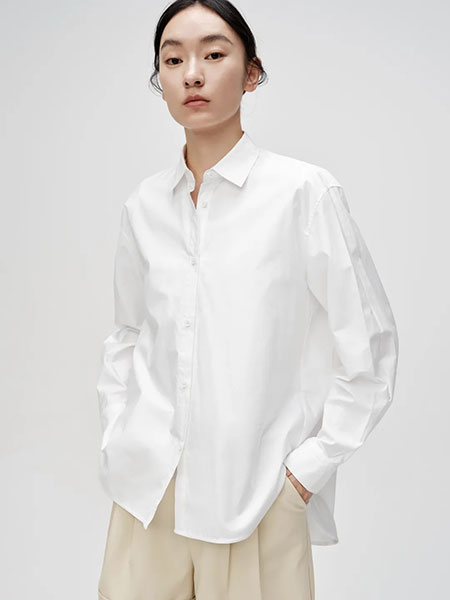 indicia女装女装品牌2024春夏新款白衬衫简约通勤衬衣