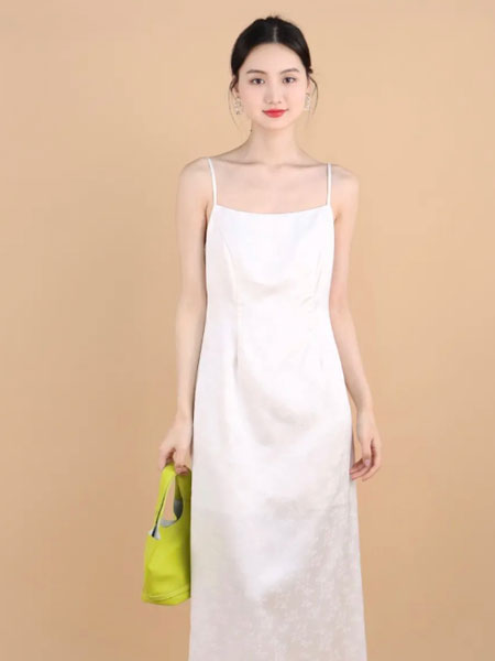 妲小姐Spoiled NyMph女装品牌2024夏季法式高级提花吊带连衣裙