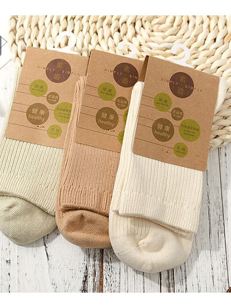 素道袜子品牌彩棉有机种植棉质袜运动休闲棉袜