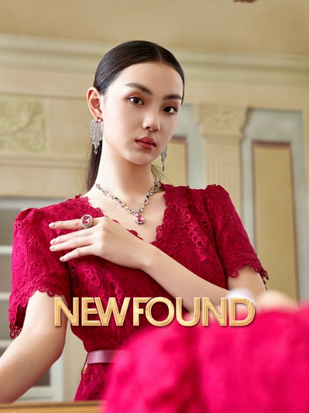 纽方女装品牌2024夏季新品红色短袖气质款优雅